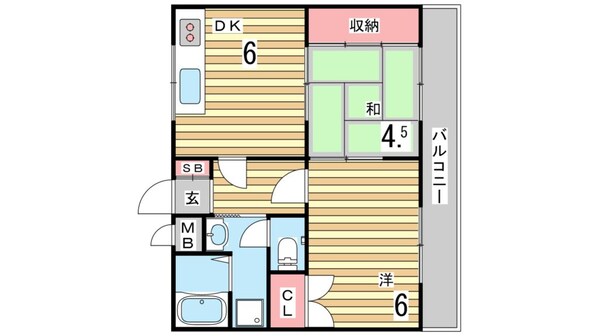 ハイツ千鳥の物件間取画像